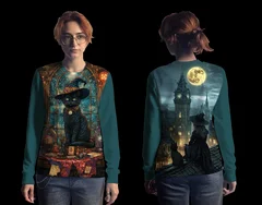 хэллоуин,ведьма,кот